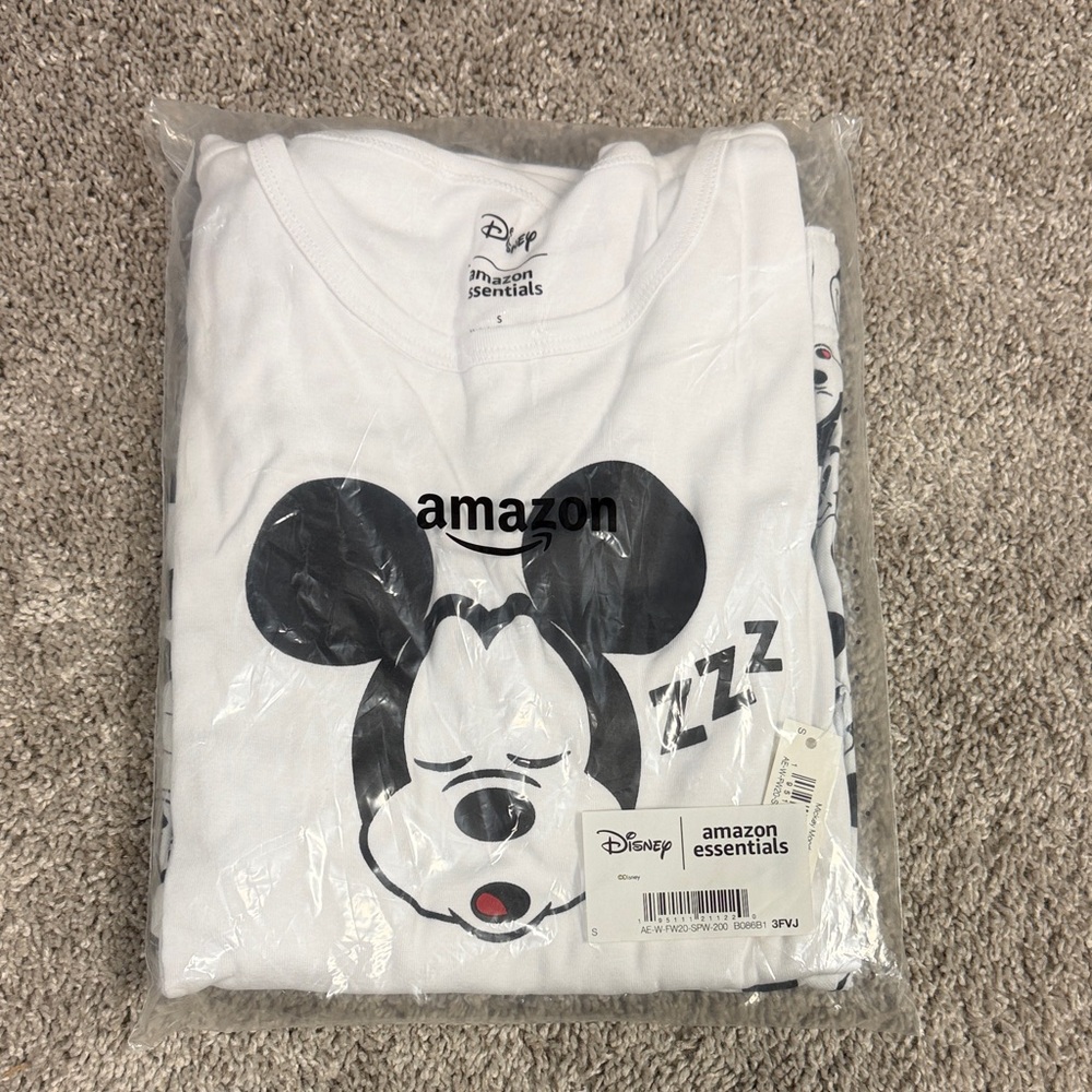 Disney Sleepy Mickey White Pajama Set